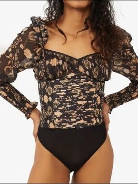 Free People Brunch Date Bodysuit size medium